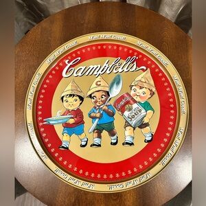 Vintage Campbell's Soup 1995 Round Tin Tray  Campbell Soup Kids - Like New